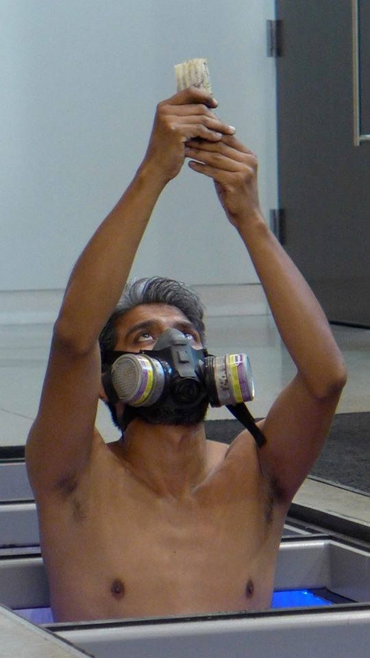 Performed by Saul Aguirre at the Urban Institute for Contemporary Arts (UICA) in Grand Rapids, Michigan. October 30, 2013.